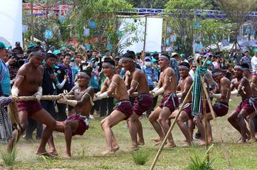 柬埔寨舉行宋干節慶?；顒?dòng)