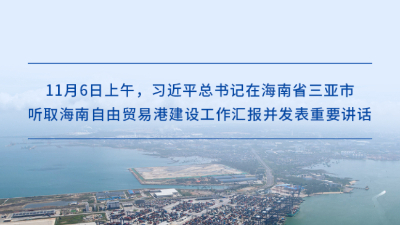 高標準建設海南自貿港，習近平總書(shū)記提出明確要求