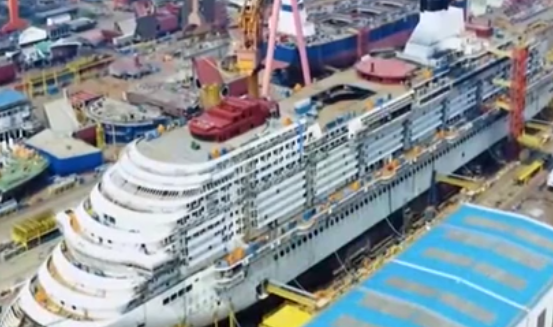 國產(chǎn)第一艘大型郵輪實(shí)現全船貫通