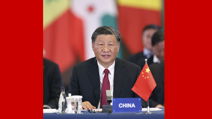 習近平和南非總統拉馬福薩共同主持中非領(lǐng)導人對話(huà)會(huì )